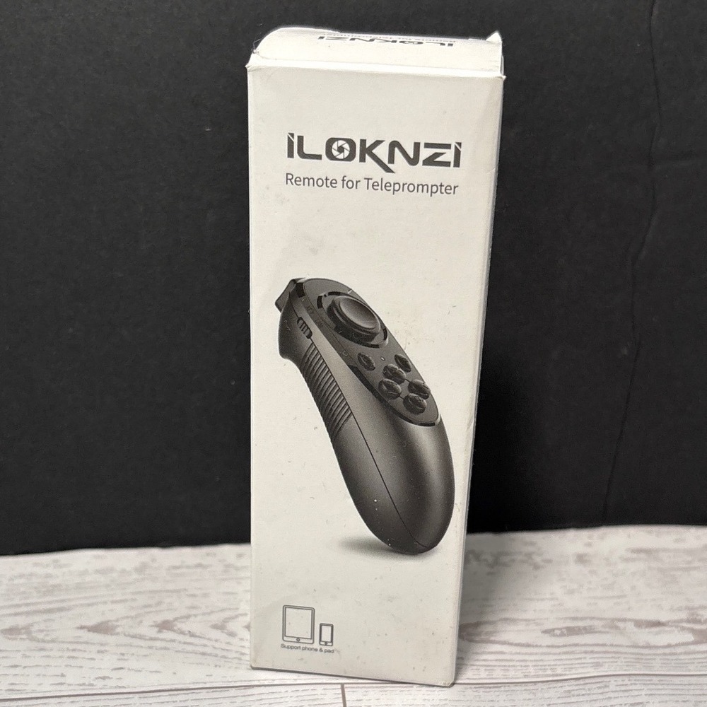 ILOKNZI MOCUTE-052 Wireless Teleprompter Remote Bluetooth Android iOS Black